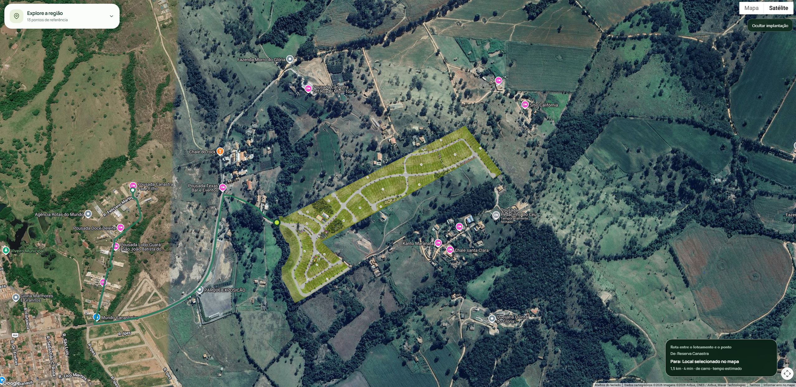 Exemplo de mapa de localização para empreendimentos produzido pelo estúdio